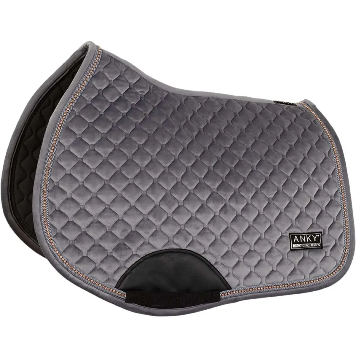 Anky Zadeldekje Velvet Stones Springen Steel Grey 1