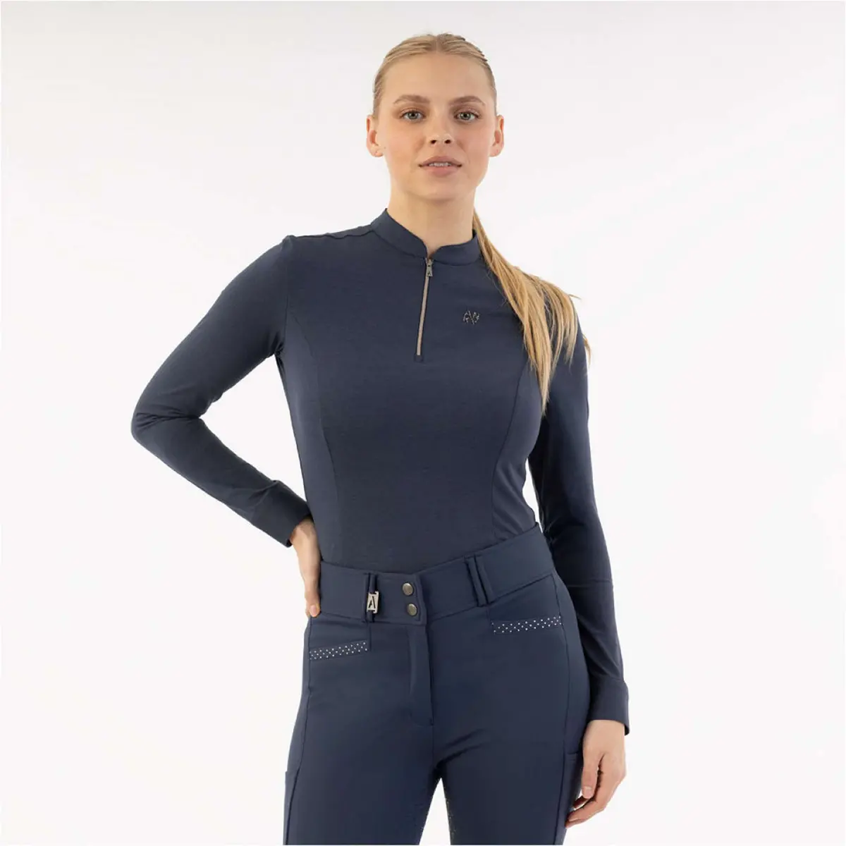 Anky Longsleeve Zip Up Atc261203 Mood Indigo 1
