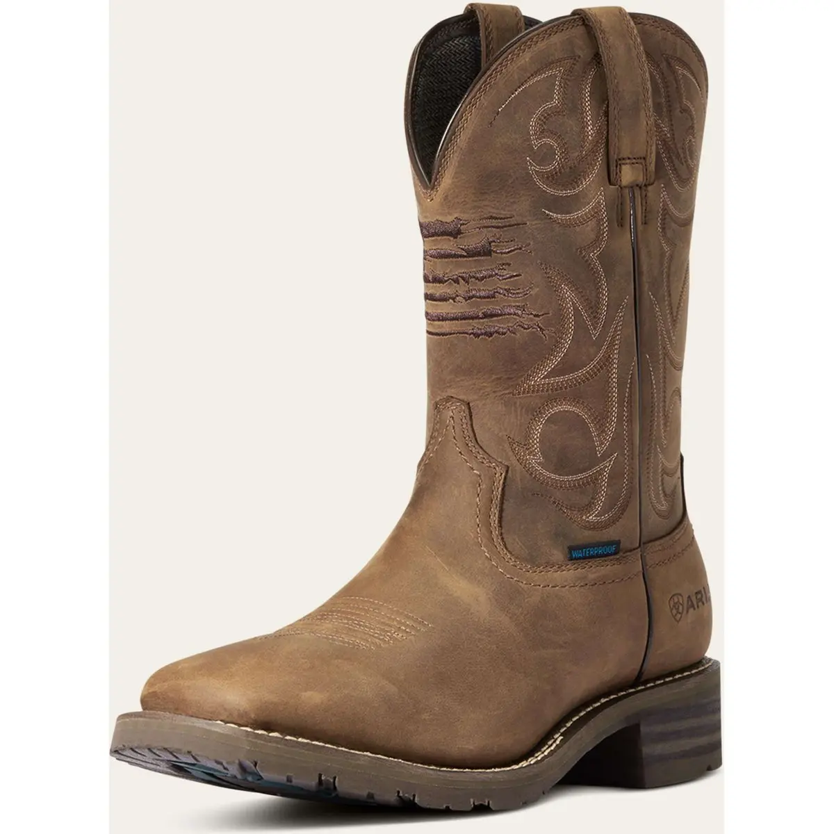 Ariat Western Boots Hybrid Patriot H2o Heren Distressed Brown 1