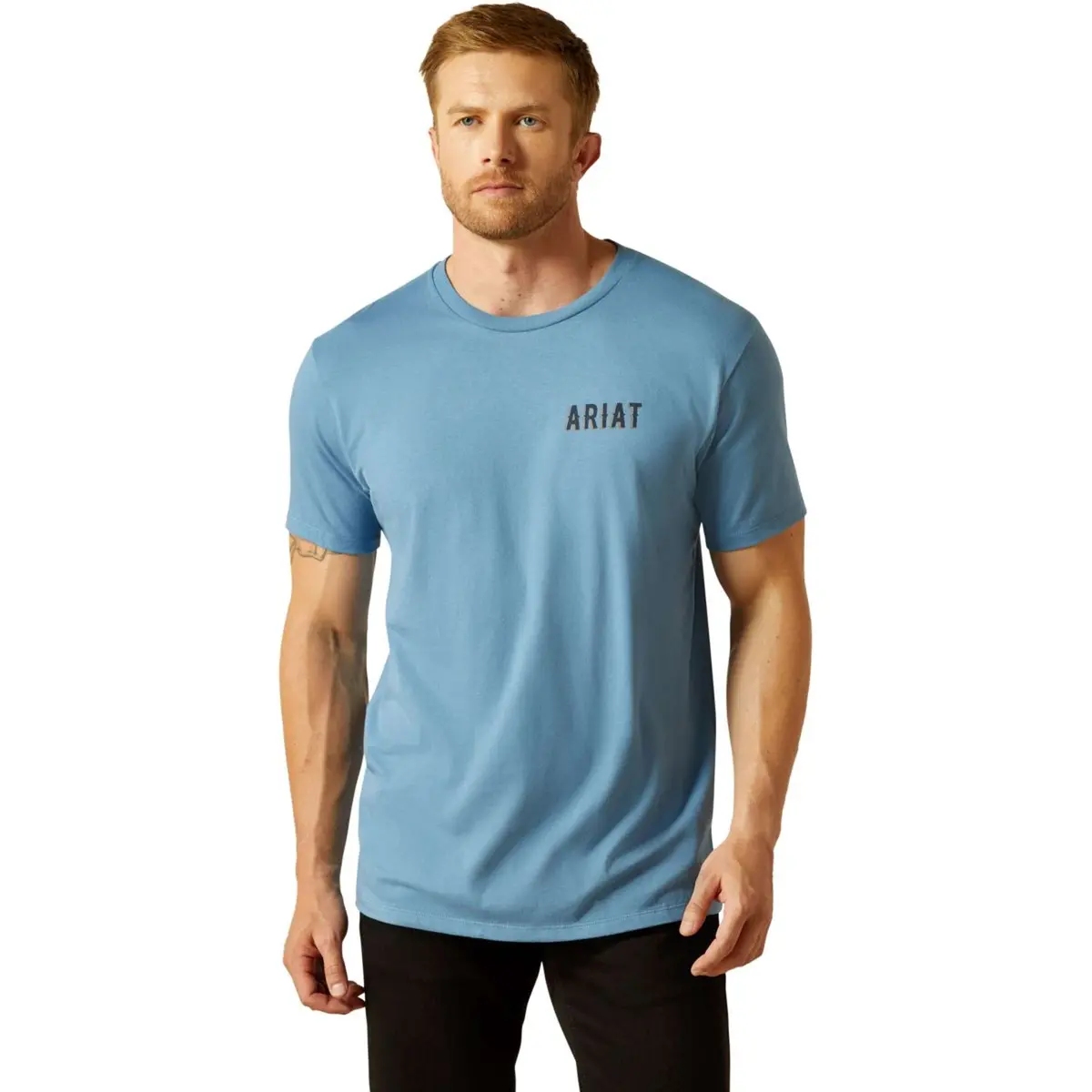 Ariat T-Shirt Blazing Saddle Heren Blauw 1