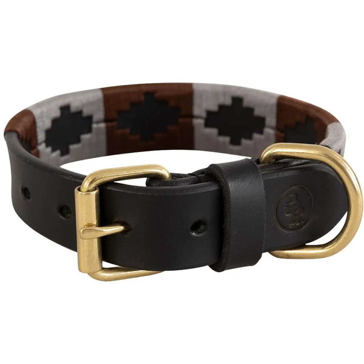 Br Hondenhalsband Bruin/Grijs 1