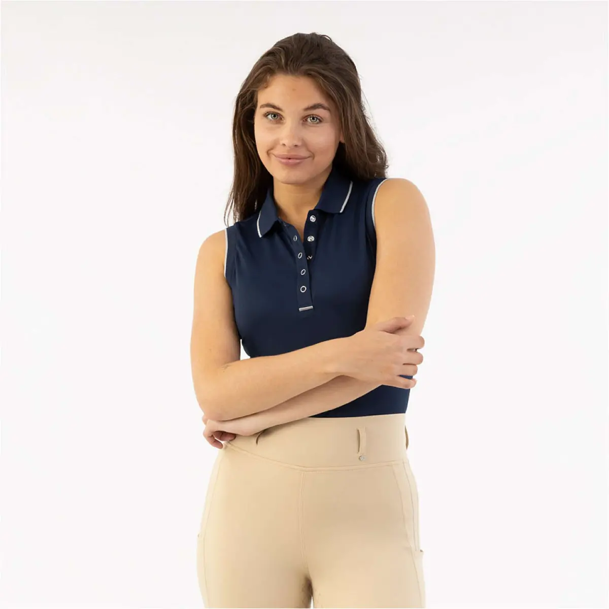 Br Polo Shirt Kiki Mouwloos Pageant Blue 1