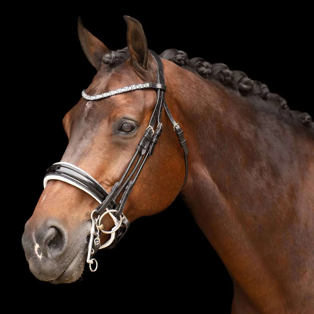 Imperial Riding Stang- En Trenshoofdstel Irholympia Zwart/Wit 1