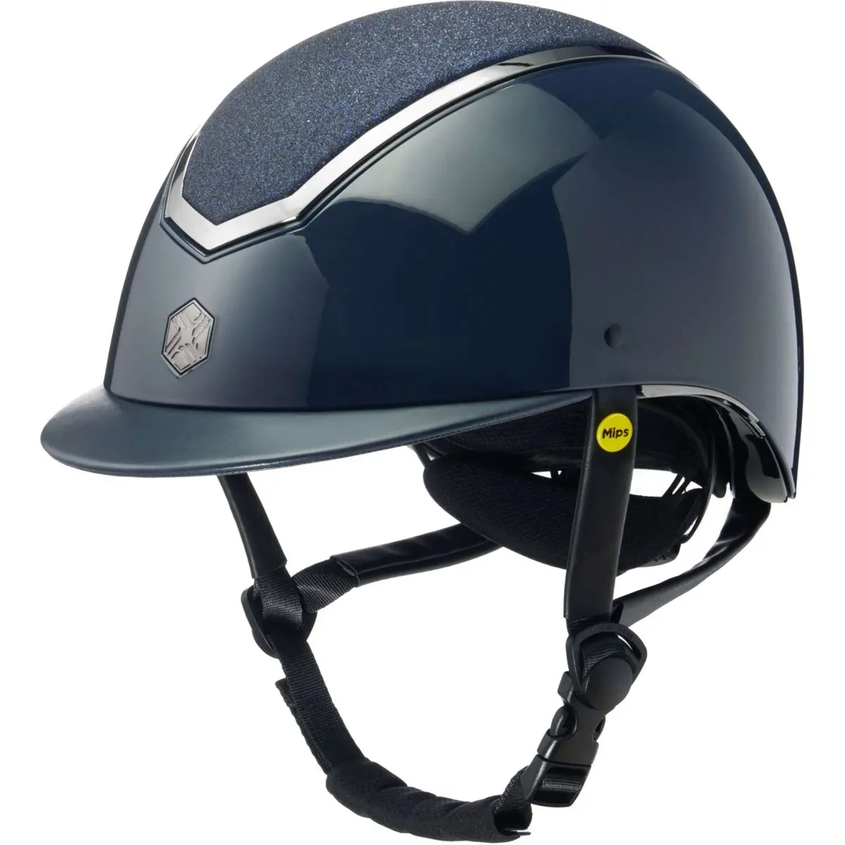 Charles Owen Cap Kylo Sparkly Mips Navy Gloss/Pewter 1