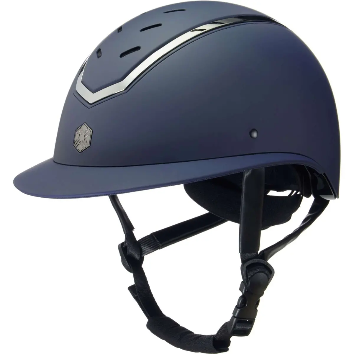 Charles Owen Cap Kylo Wide Peak Navy Matte/Pewter 1