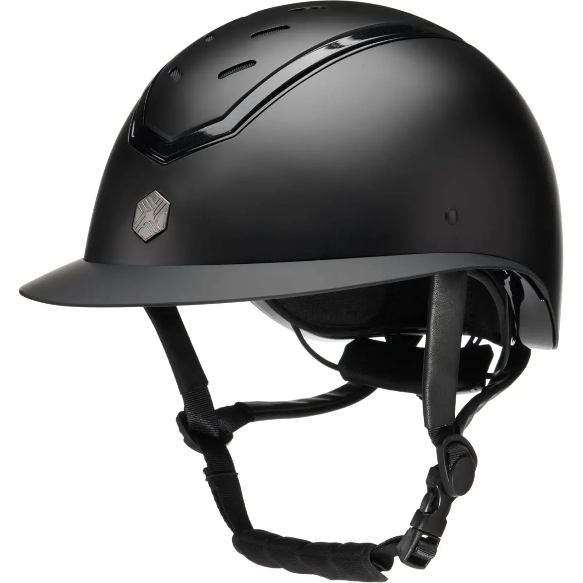Charles Owen Cap Kylo Wide Peak Black Matte/Black Gloss 1