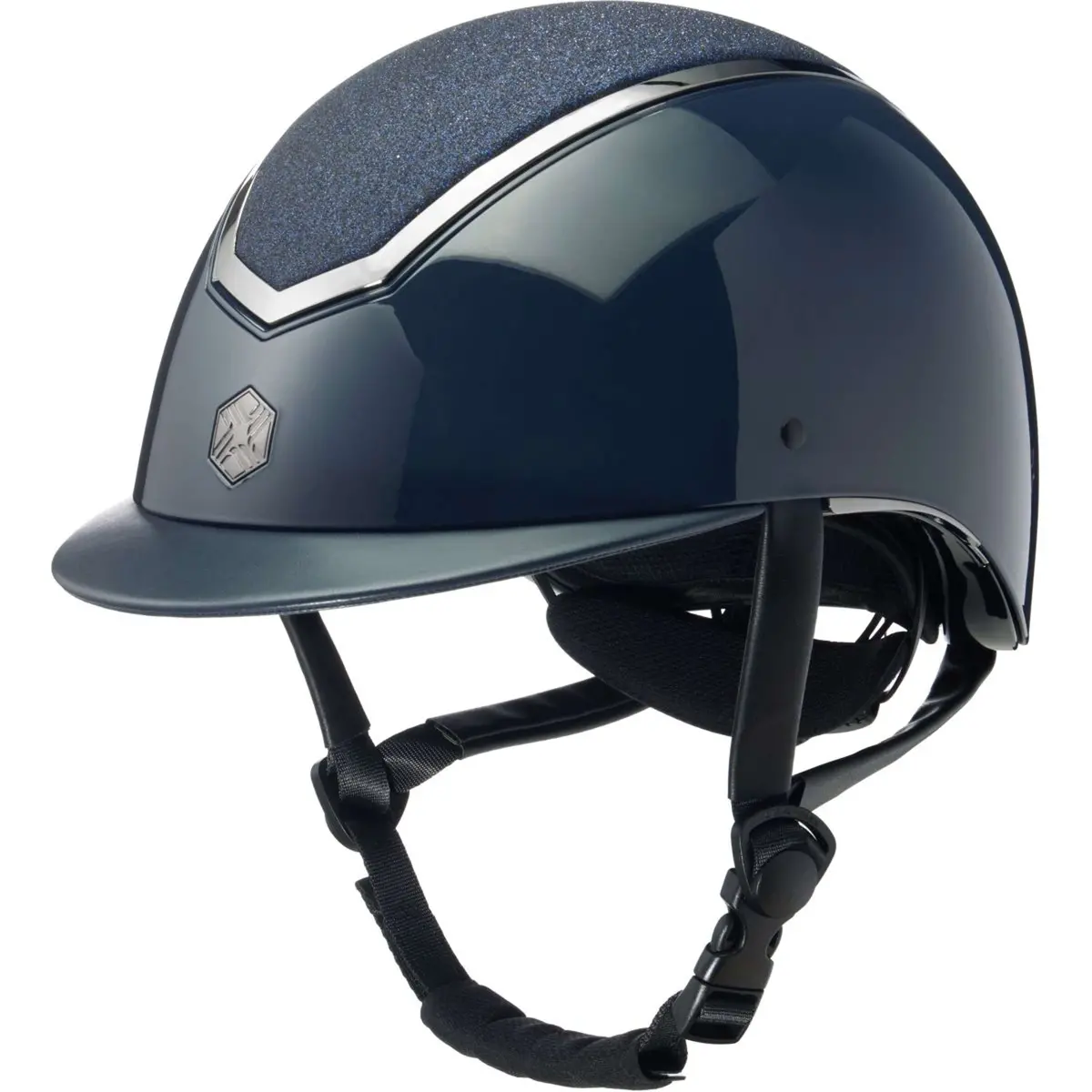 Charles Owen Cap Kylo Sparkly Navy Gloss/Pewter 1