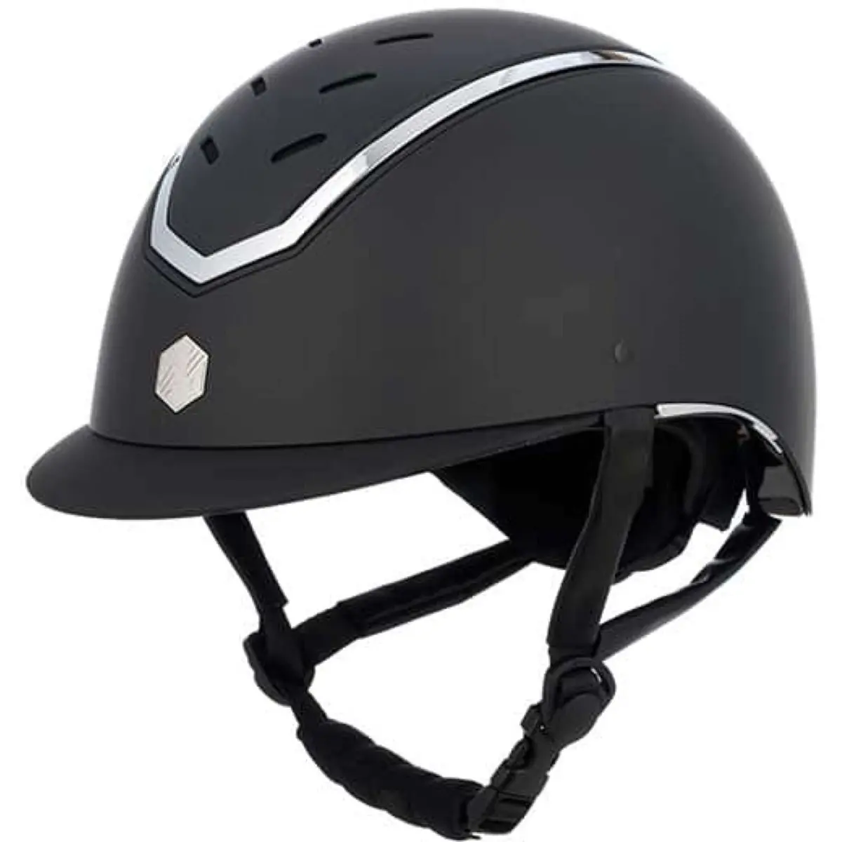 Charles Owen Cap Kylo Black Matte/Silver 1