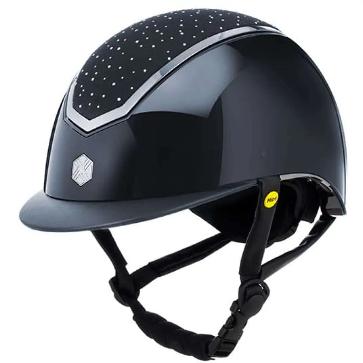 Charles Owen Cap Kylo Crystal Mips Navy Gloss/Silver 1