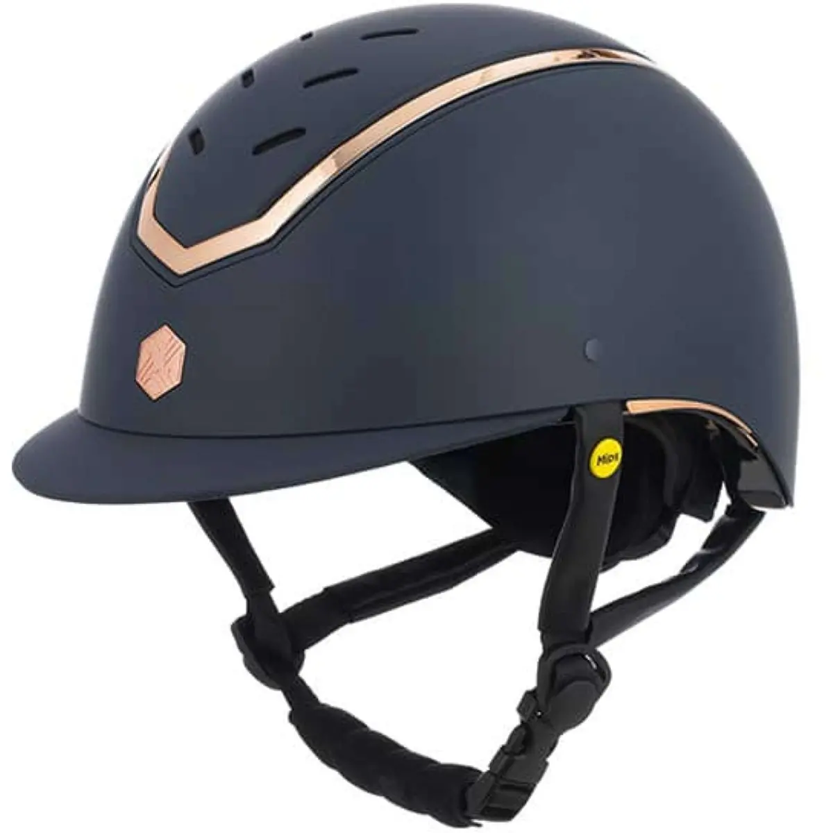 Charles Owen Cap Kylo Mips Navy Matte/Rose Gold 1