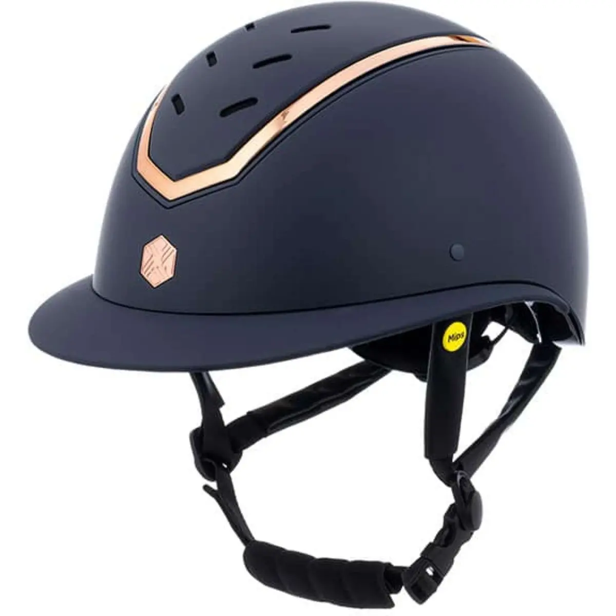 Charles Owen Cap Kylo Wide Peak Mips Navy Matte/Rose Gold 1