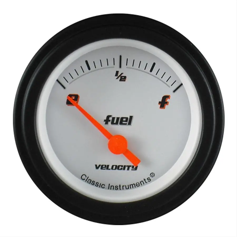 Velocity Series Analog Gauges By Classic Instruments – White Dial With Black Bezel 1
