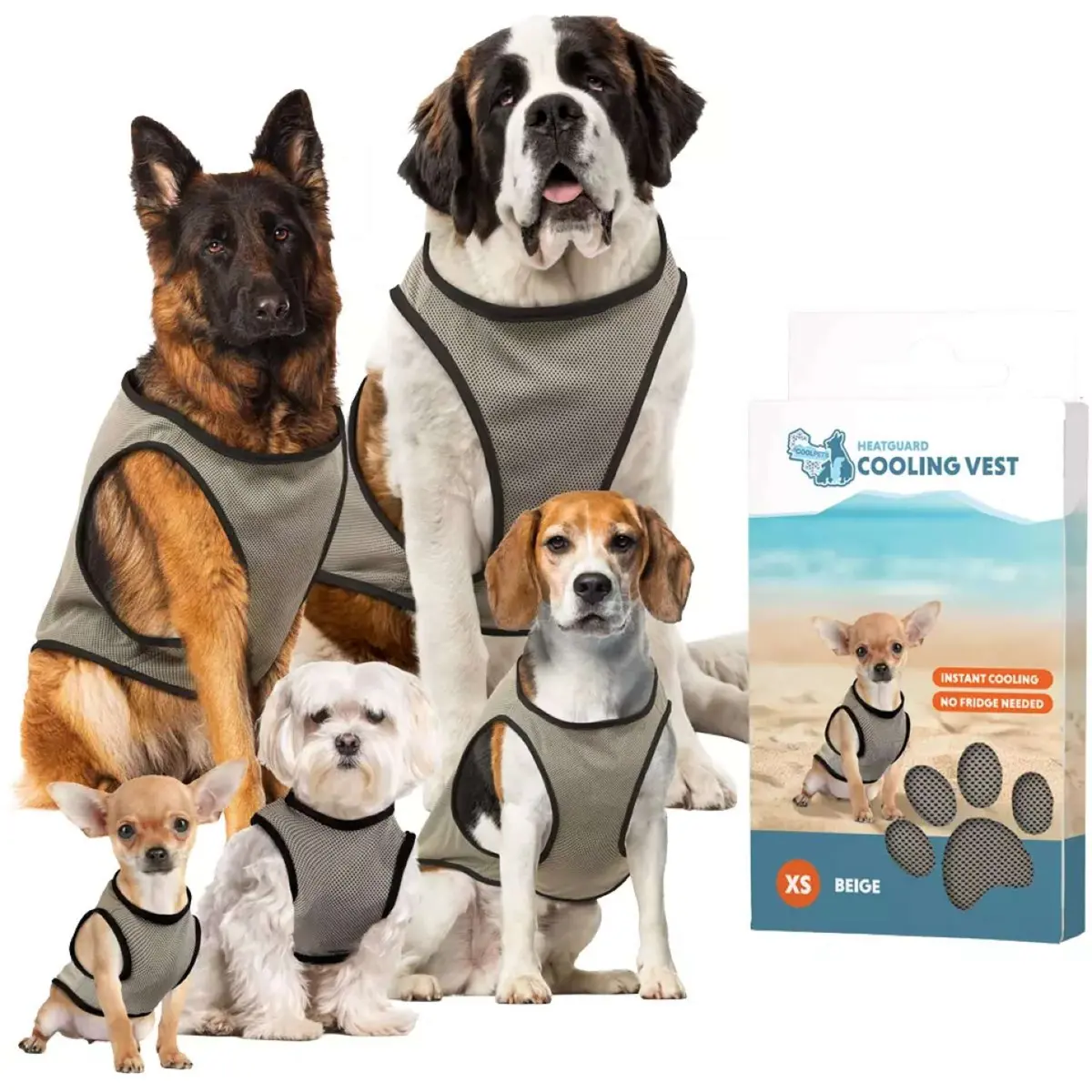 Coolpets Hondenjas Cooling Beige/Grijs 1