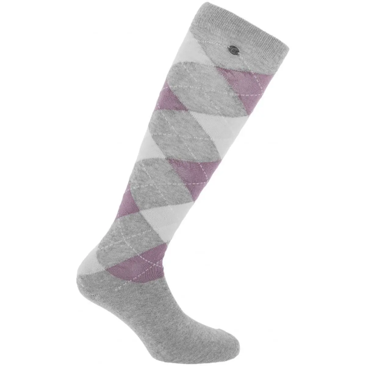 Equithème Sokken Argyle Grijs/Lila 1