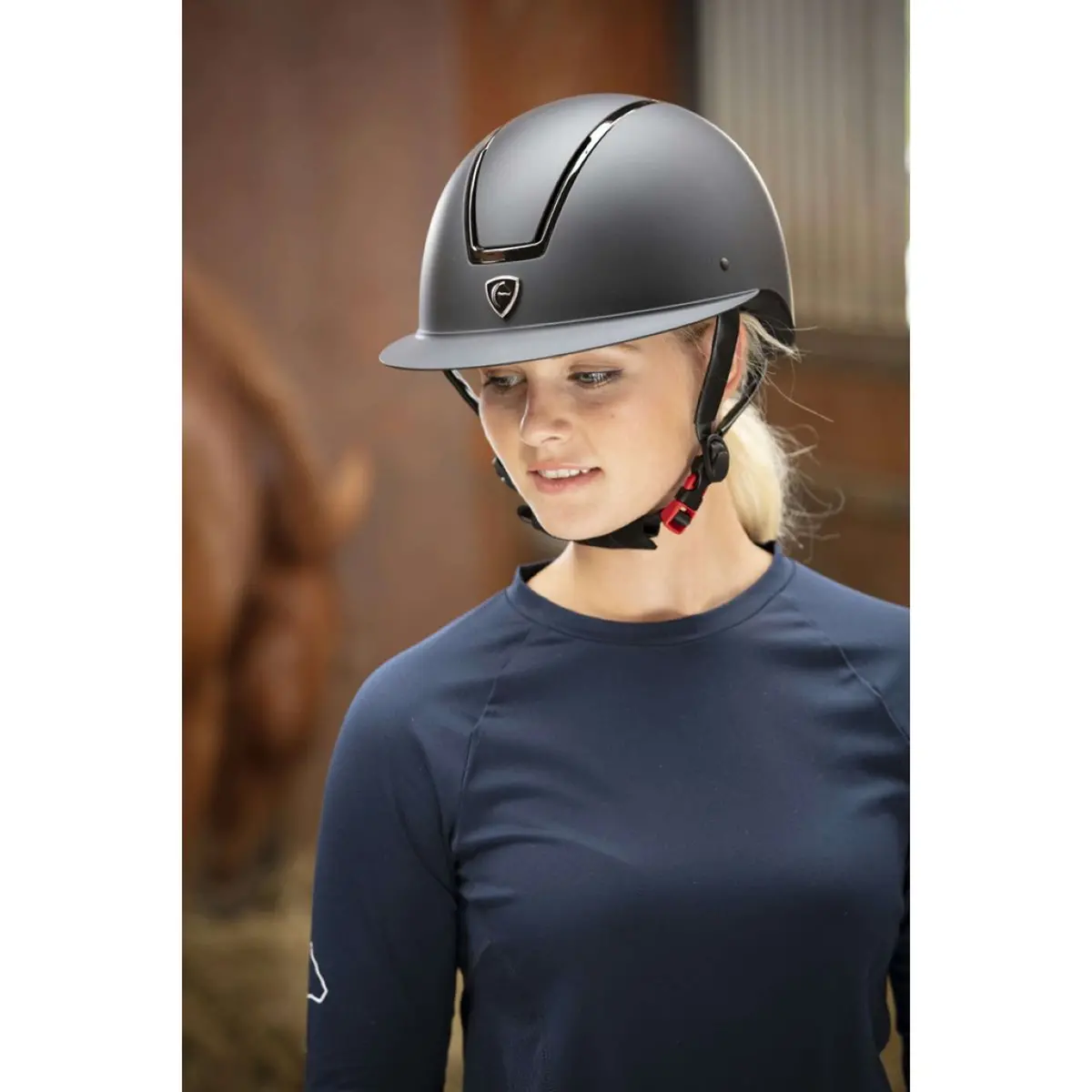 Equithème Cap Glint Mat Zwart/Zwart 2