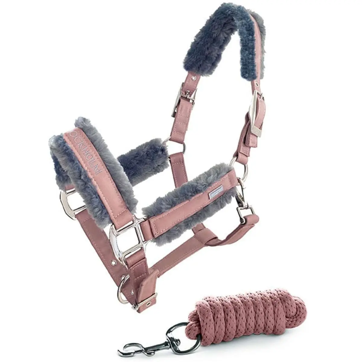 Equestrian Stockholm Halster & Touw Fur Roze 1
