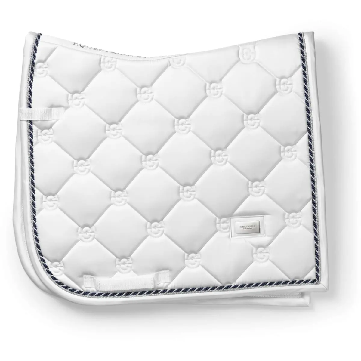 Equestrian Stockholm Zadeldekje Dressuur White Silver 1