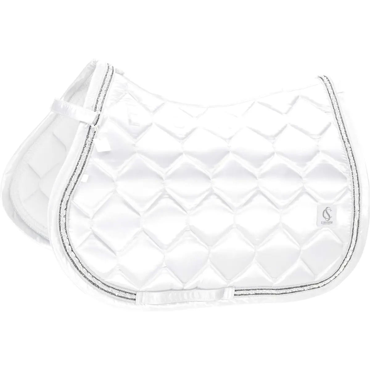 Eskadron Zadeldekje Classic Sports Satin Frills Veelzijdigheid Wit 1
