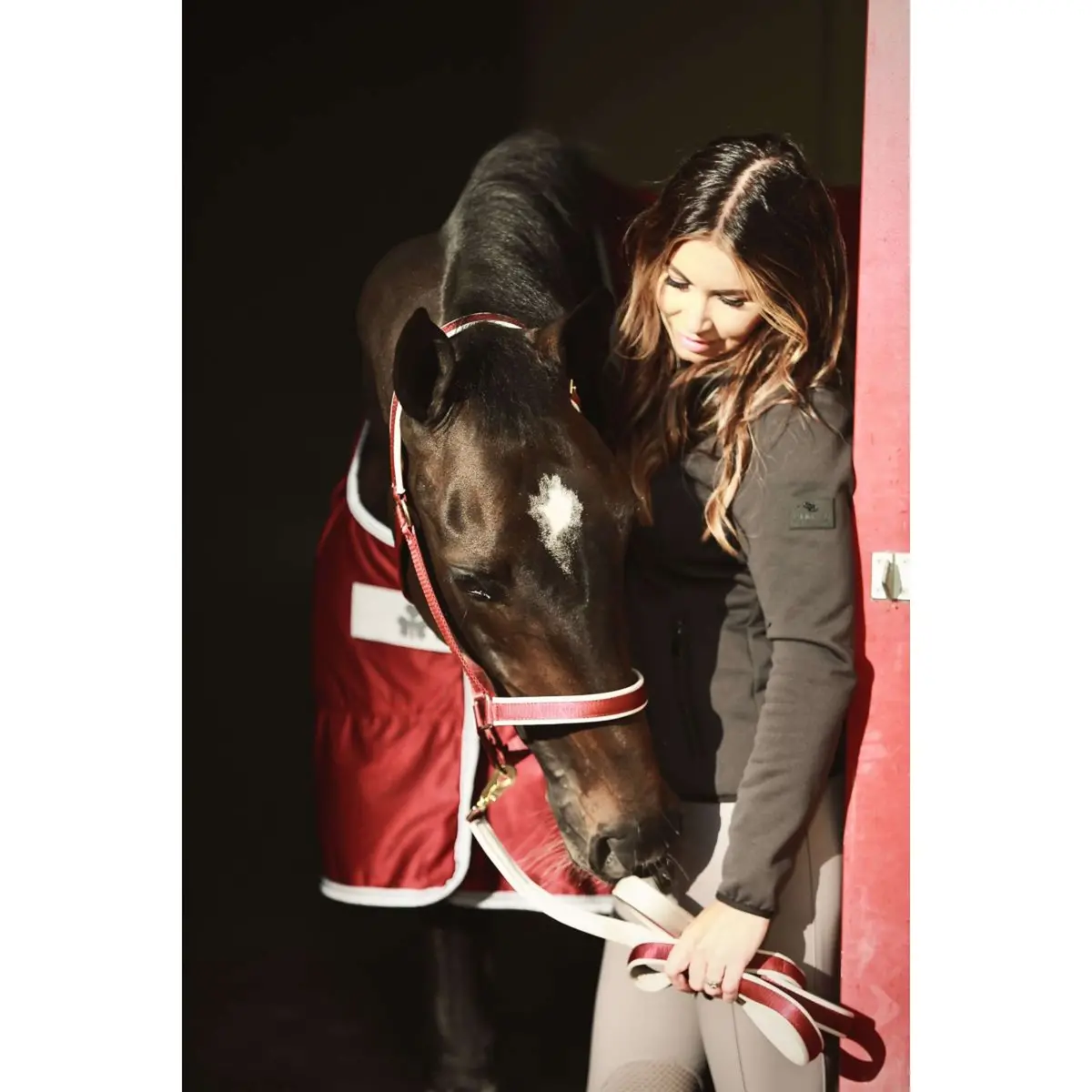 Bucas Lead Rein Dublin Padded Wine/Silver 1