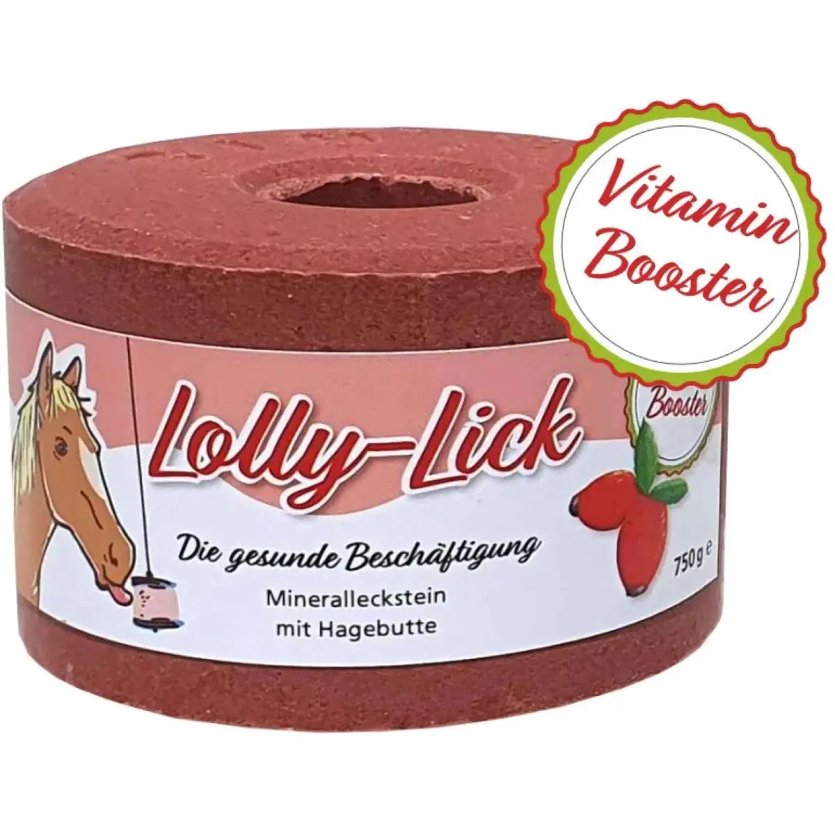 Animalixs Liksteen Lollylick Vitamin Booster Rozenbottel 1