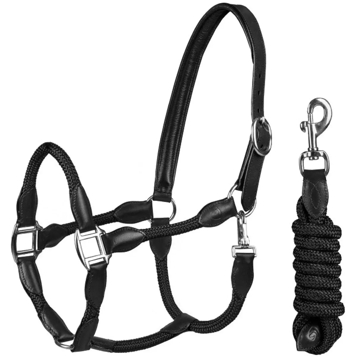Horka Halster Set Leer Met Touw Zwart 1