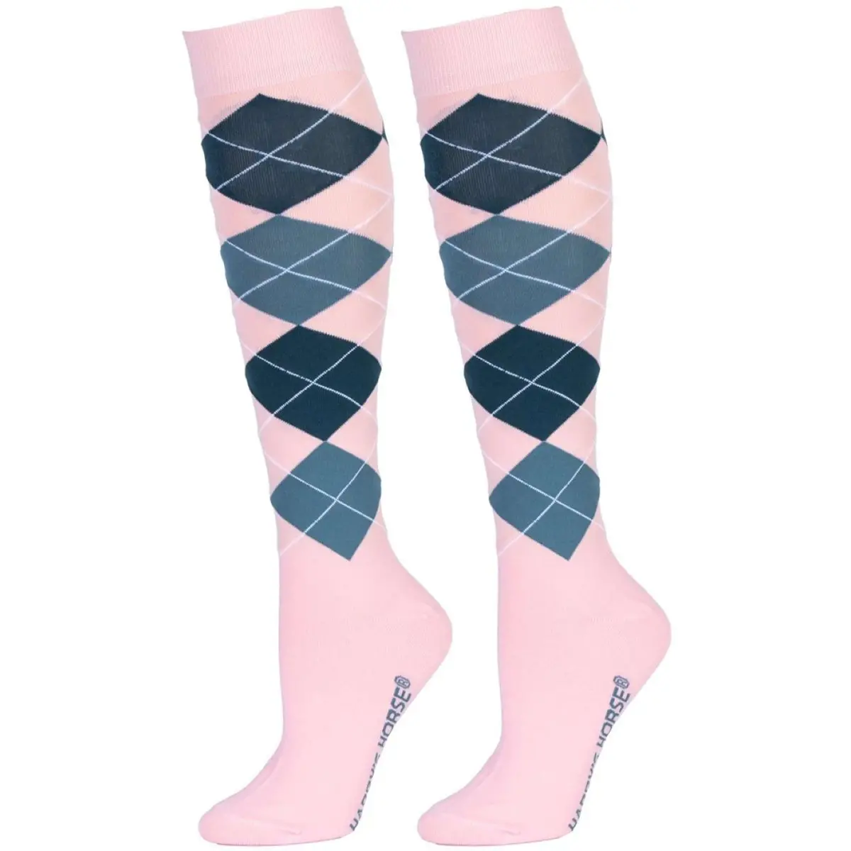 Harry's Horse Sokken Check Pink Dolphin 1