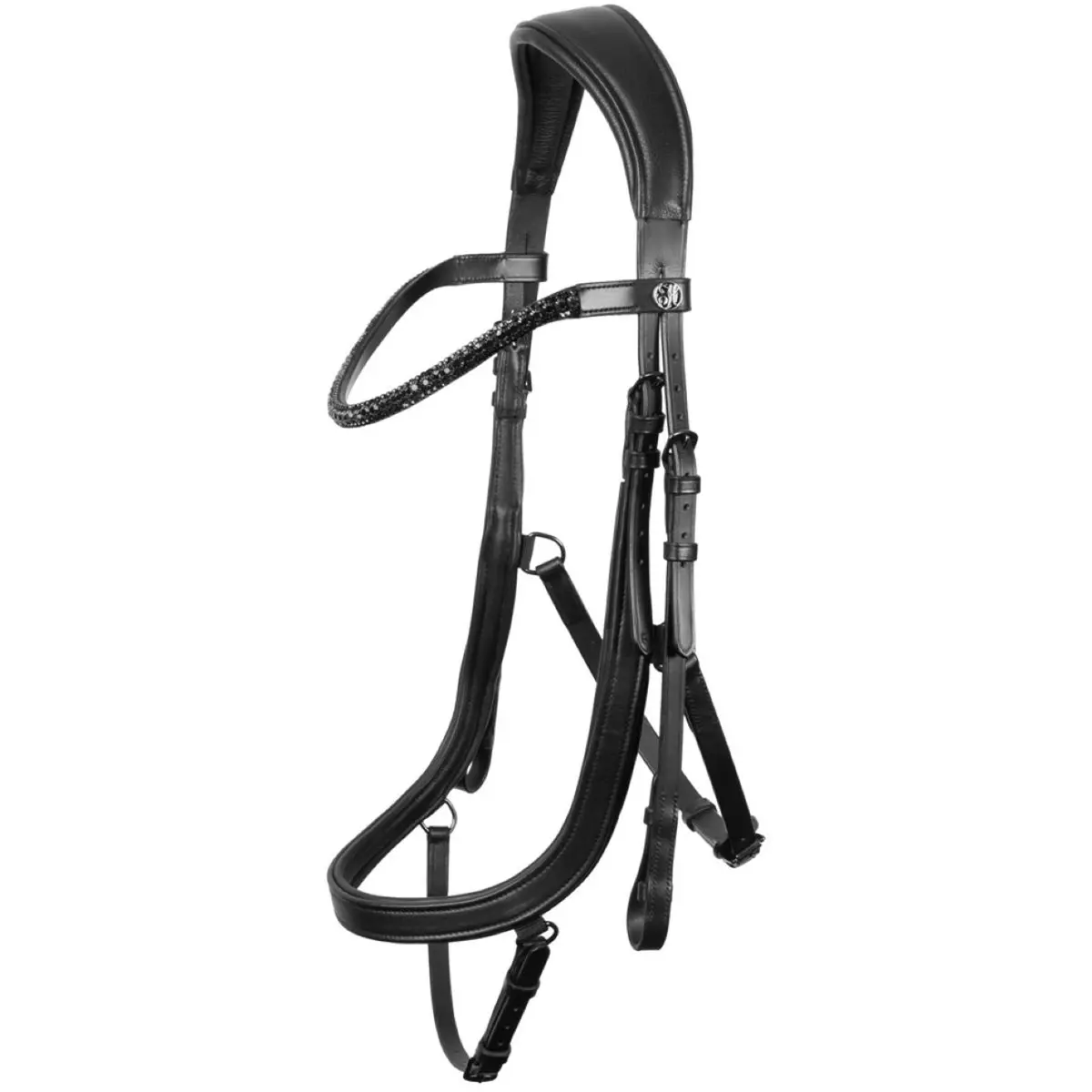 Harry's Horse Hoofdstel Anatomic Black Crystal Zwart 1