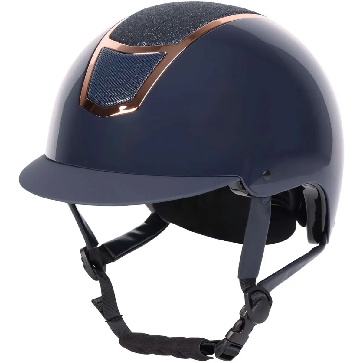 Harry's Horse Veiligheidscap Matterhorn Sparkle Navy/Rosegold 1