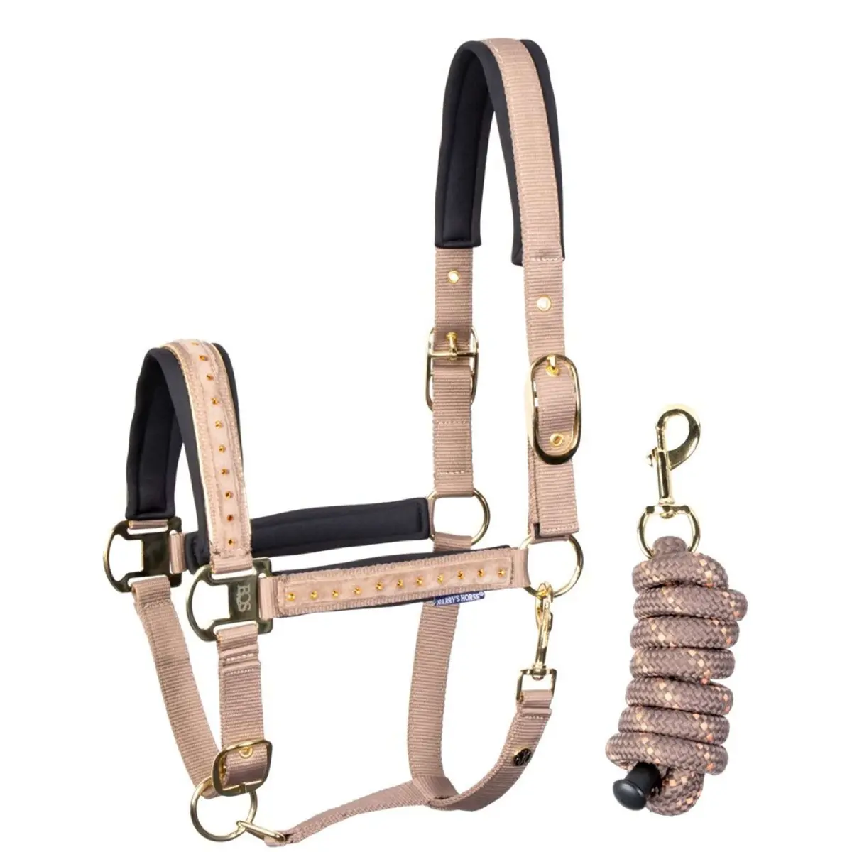 Harry's Horse Halsterset Crystal Taupe Grey 1