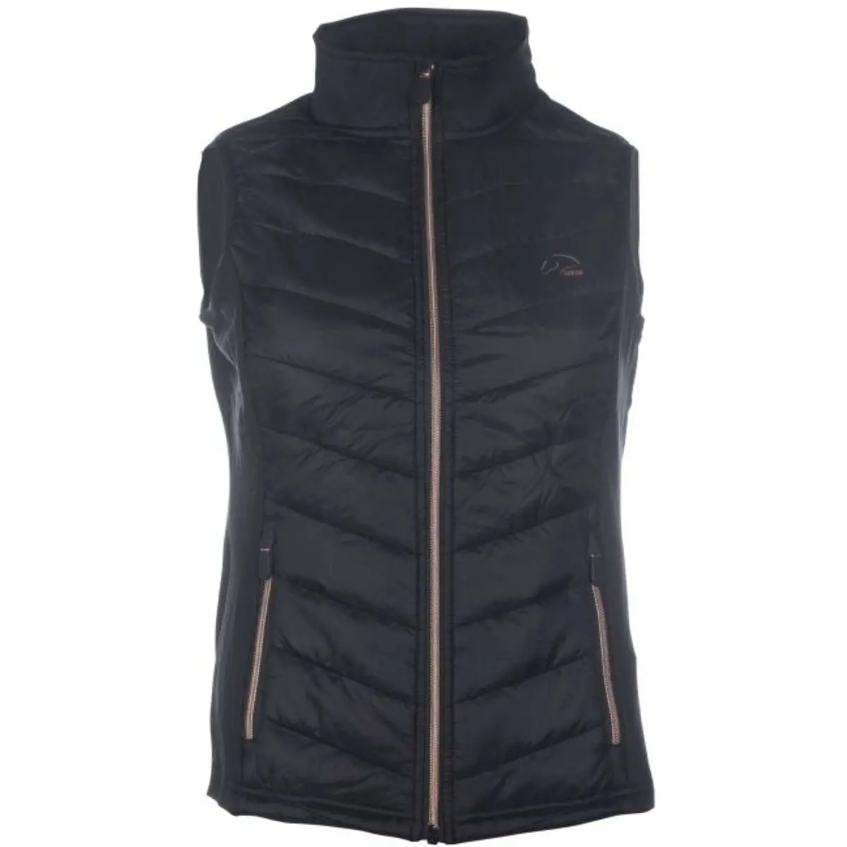 Hkm Bodywarmer Jersey Basel Zwart/Rosegoud 1