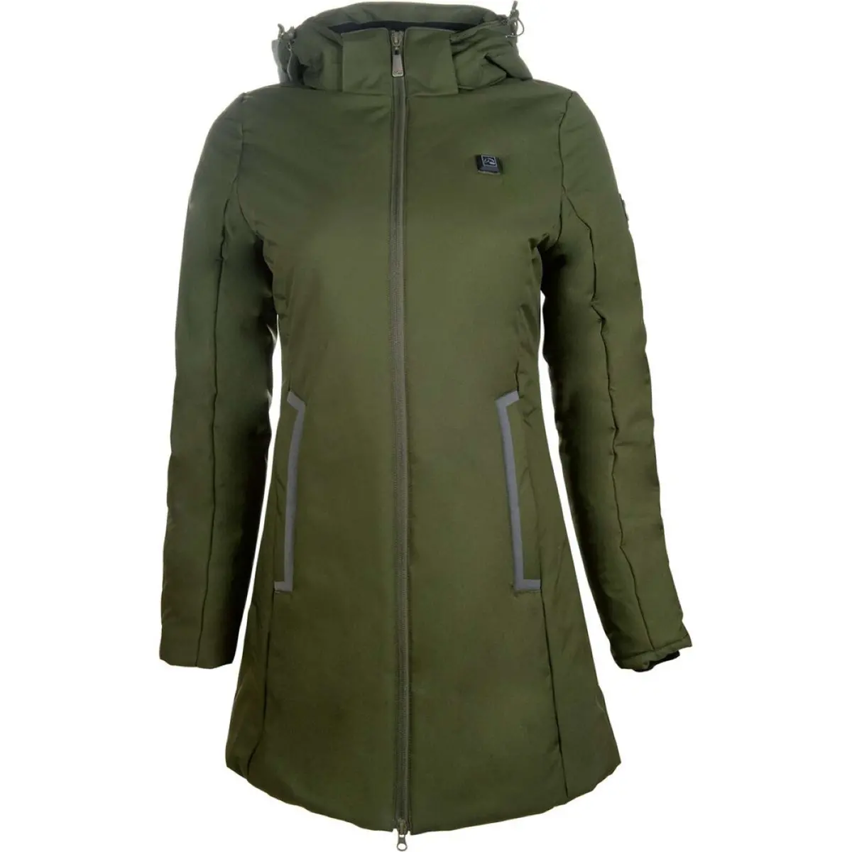 Hkm Verwarmde Jas Elegant Olijfgroen 1