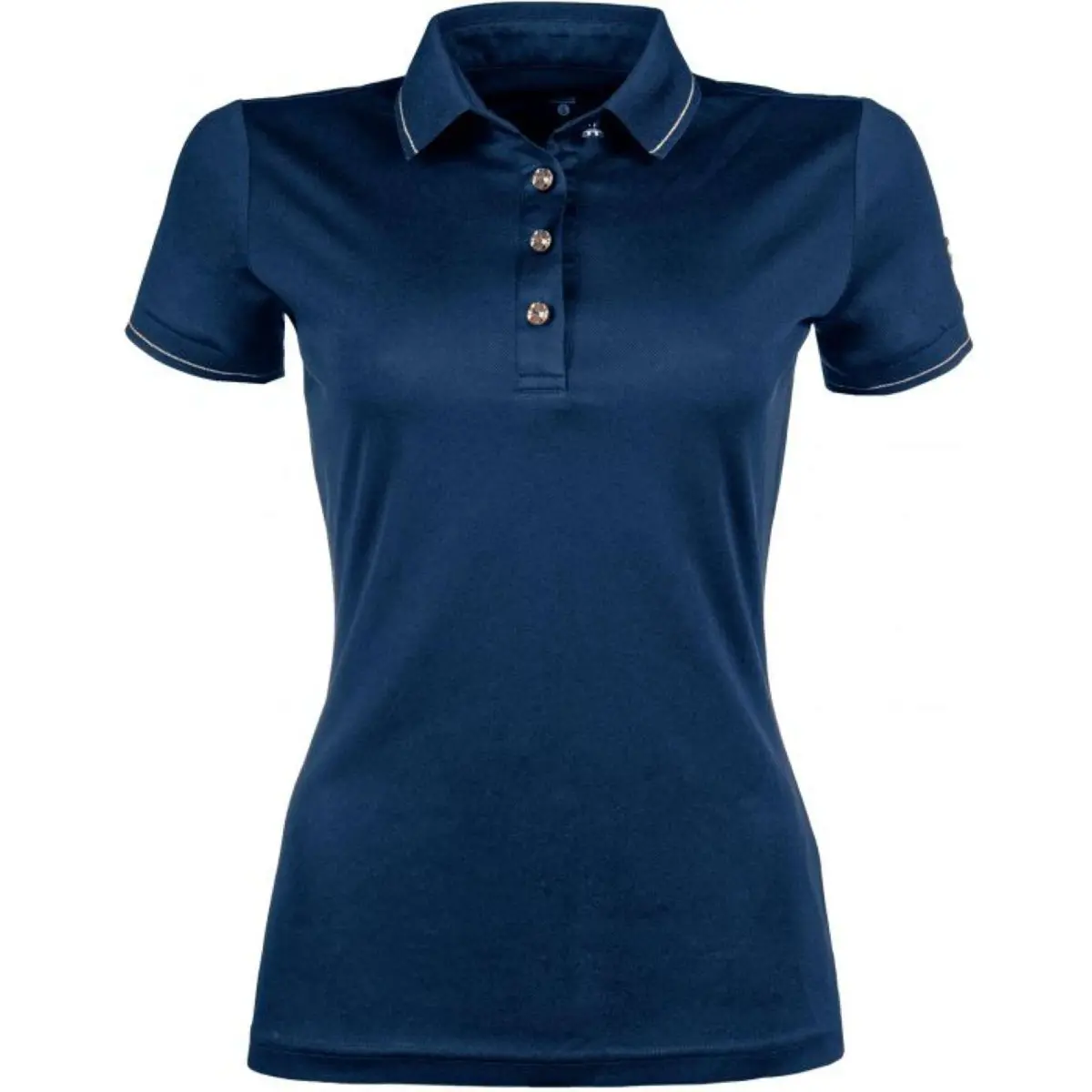 Hkm Poloshirt Rosegold Glamour Donkerblauw/Rosegoud 1