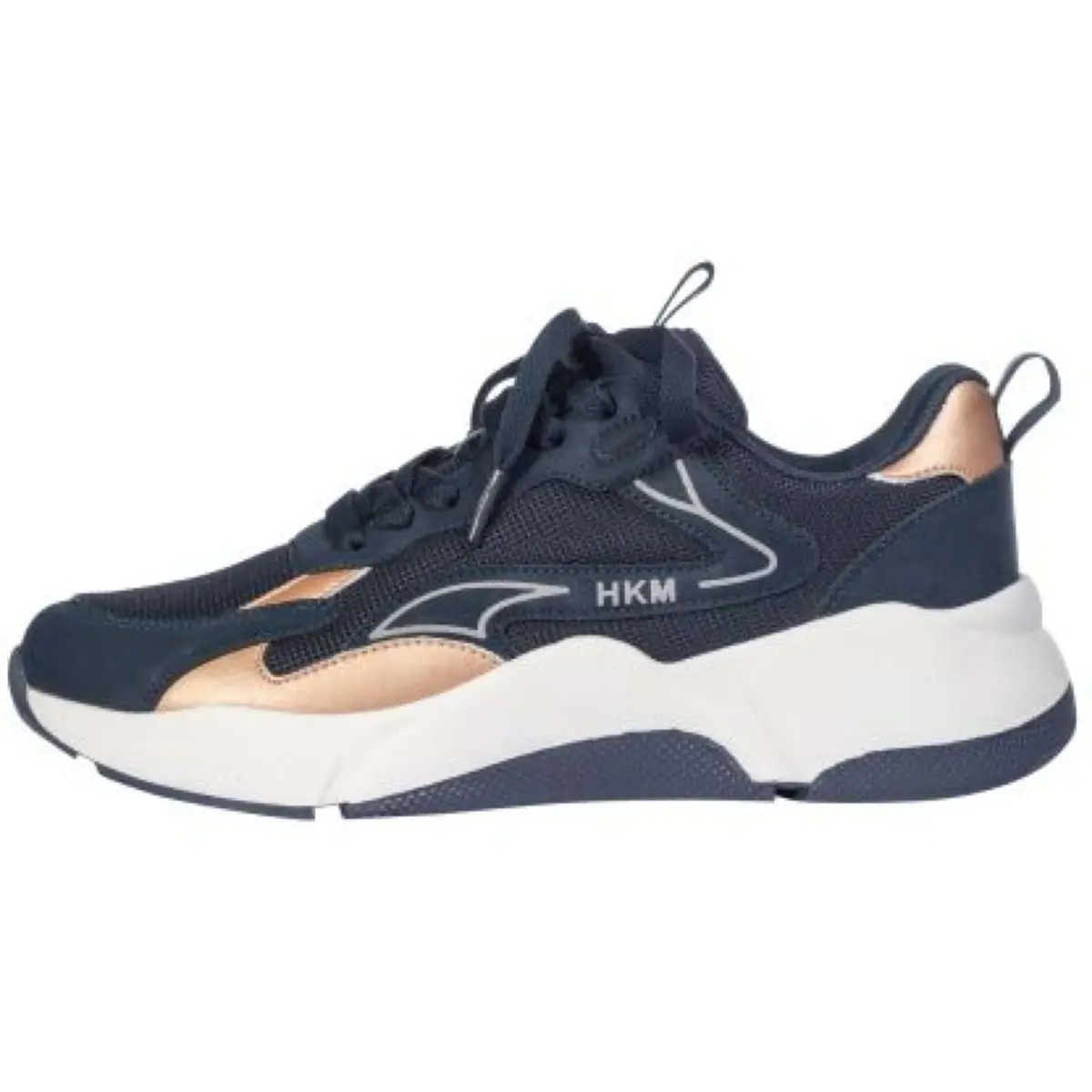 Hkm Schoenen Rosegold Glamour Donkerblauw 1