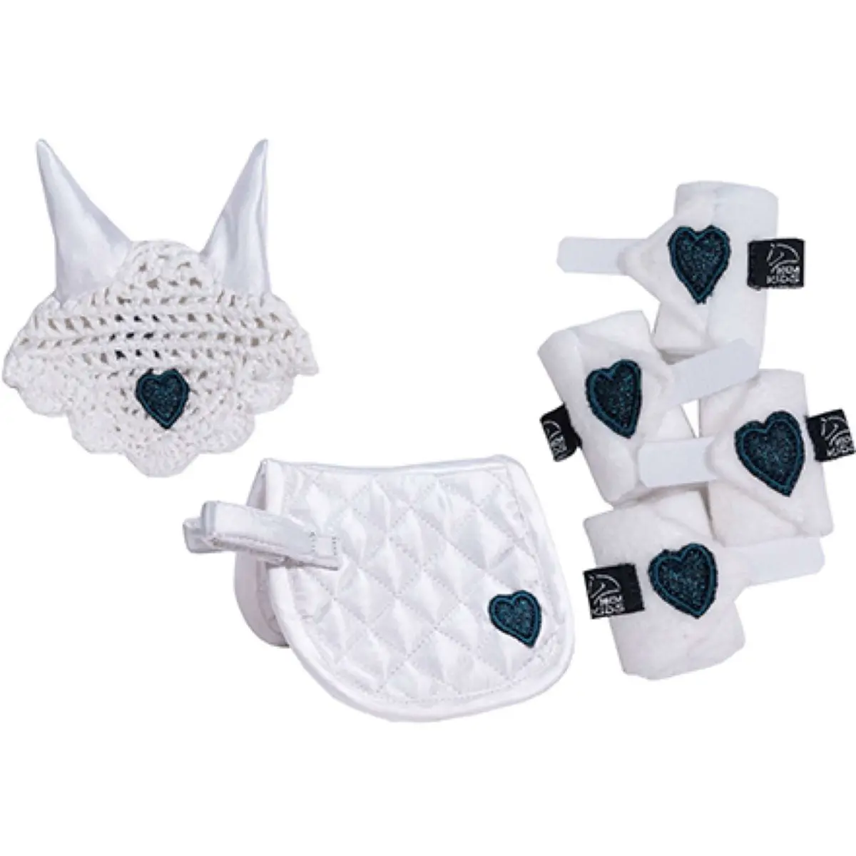 Hkm Knuffel Pony Wedstrijdset Wit/Donkerblauw 1