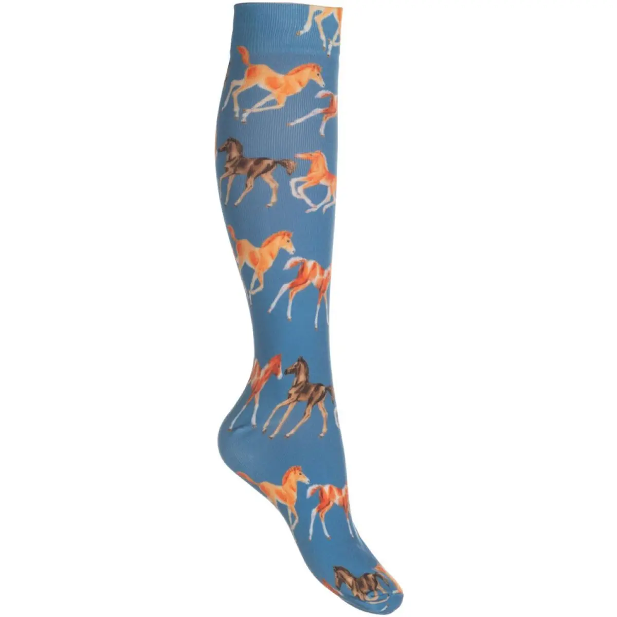 Hkm Rijsokken Pony Club Rook Blauw 1