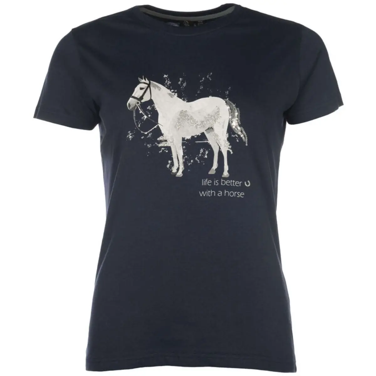 Hkm T-Shirt Sparkle Donker Blauw 1