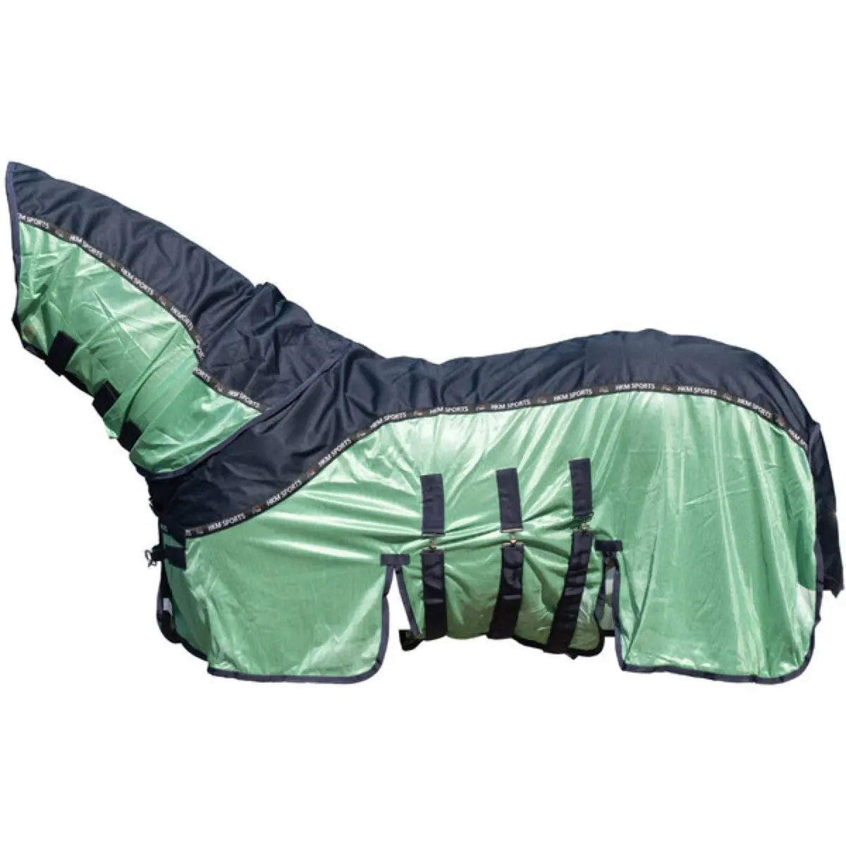 Hkm Vliegendeken Comfort Rain Donkerblauw/Groen 1