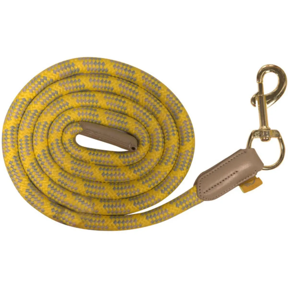 Lauria Garrelli Halstertouw Limone Met Musketonhaak Grijs/Beige 1