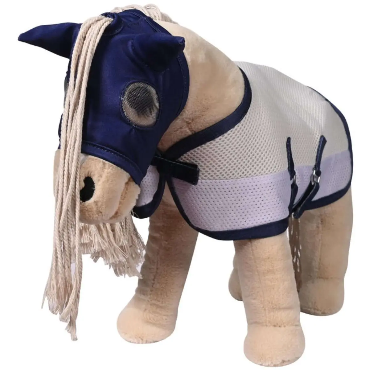 Hkm Vliegenmasker Cuddle Horse Grijs/Blauw 1