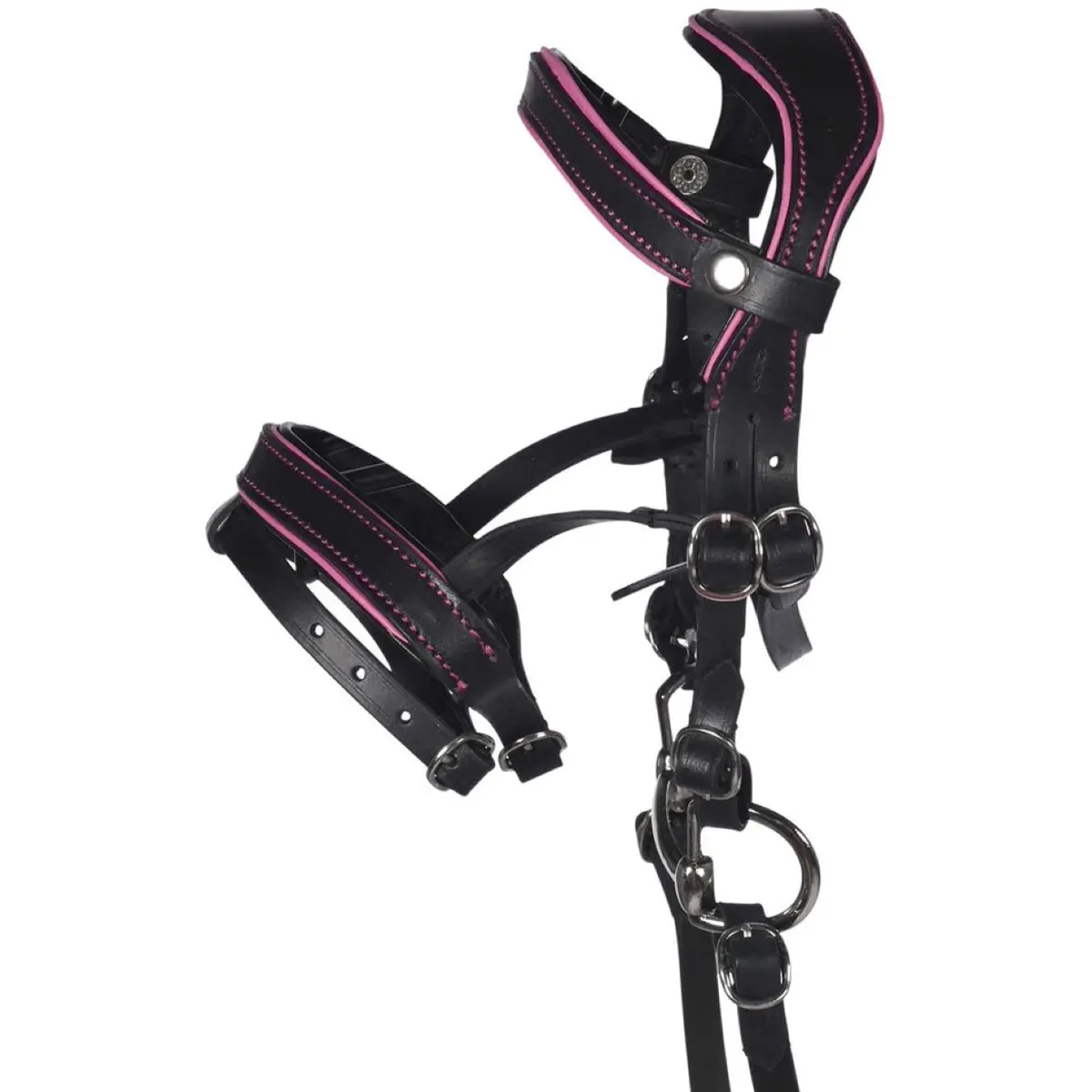 Hkm Hoofdstel Hobby Horsing Zwart/Roze 1