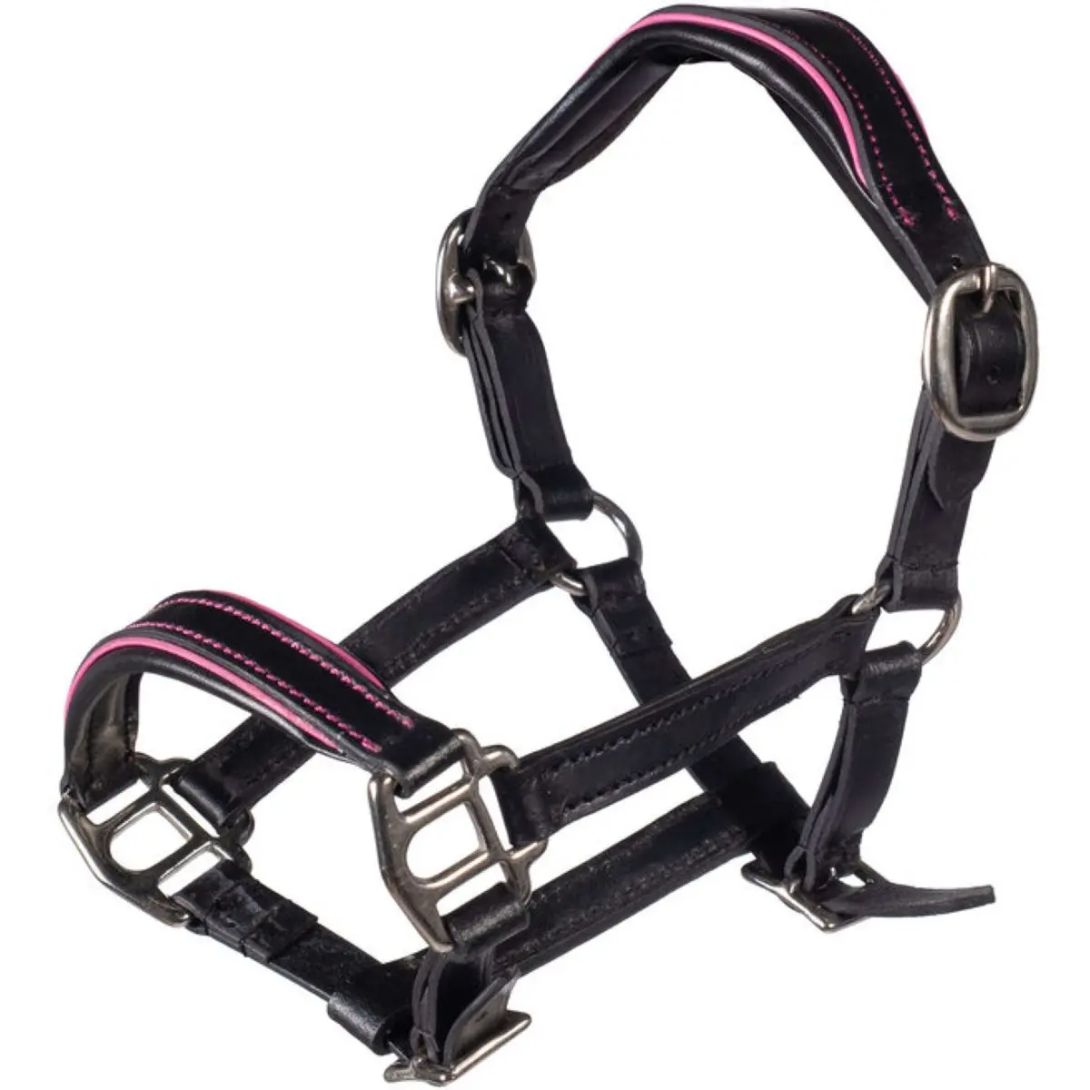 Hkm Leren Halster Hobby Horsing Zwart/Roze 1