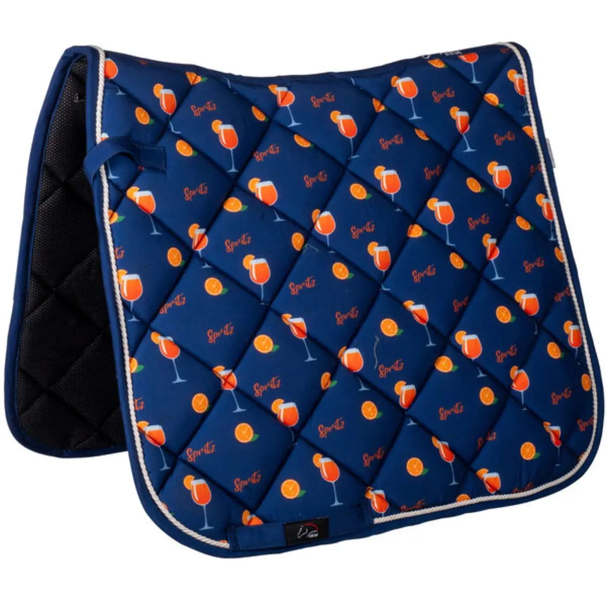 Hkm Zadeldekje Splash Dressuur Donker Blauw/Oranje 1