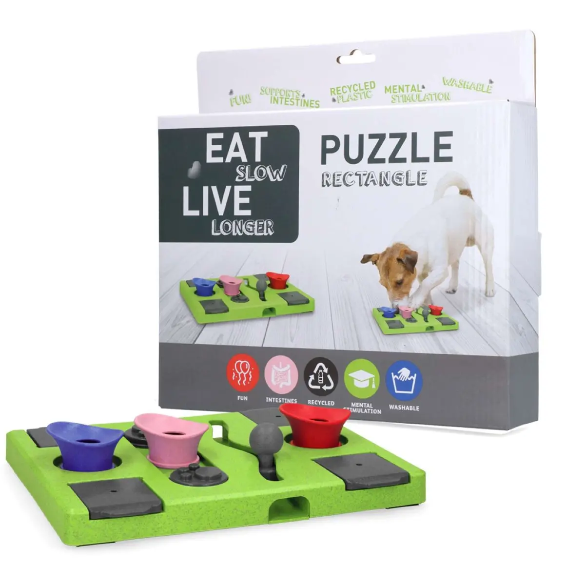 Eat Slow Live Longer Puzzle Rectangle 1