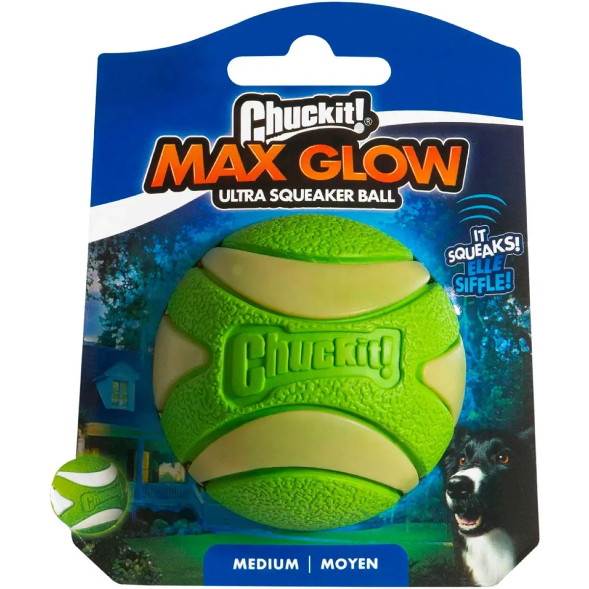 Chuckit Bal Max Glow Ultra Squeaker 1