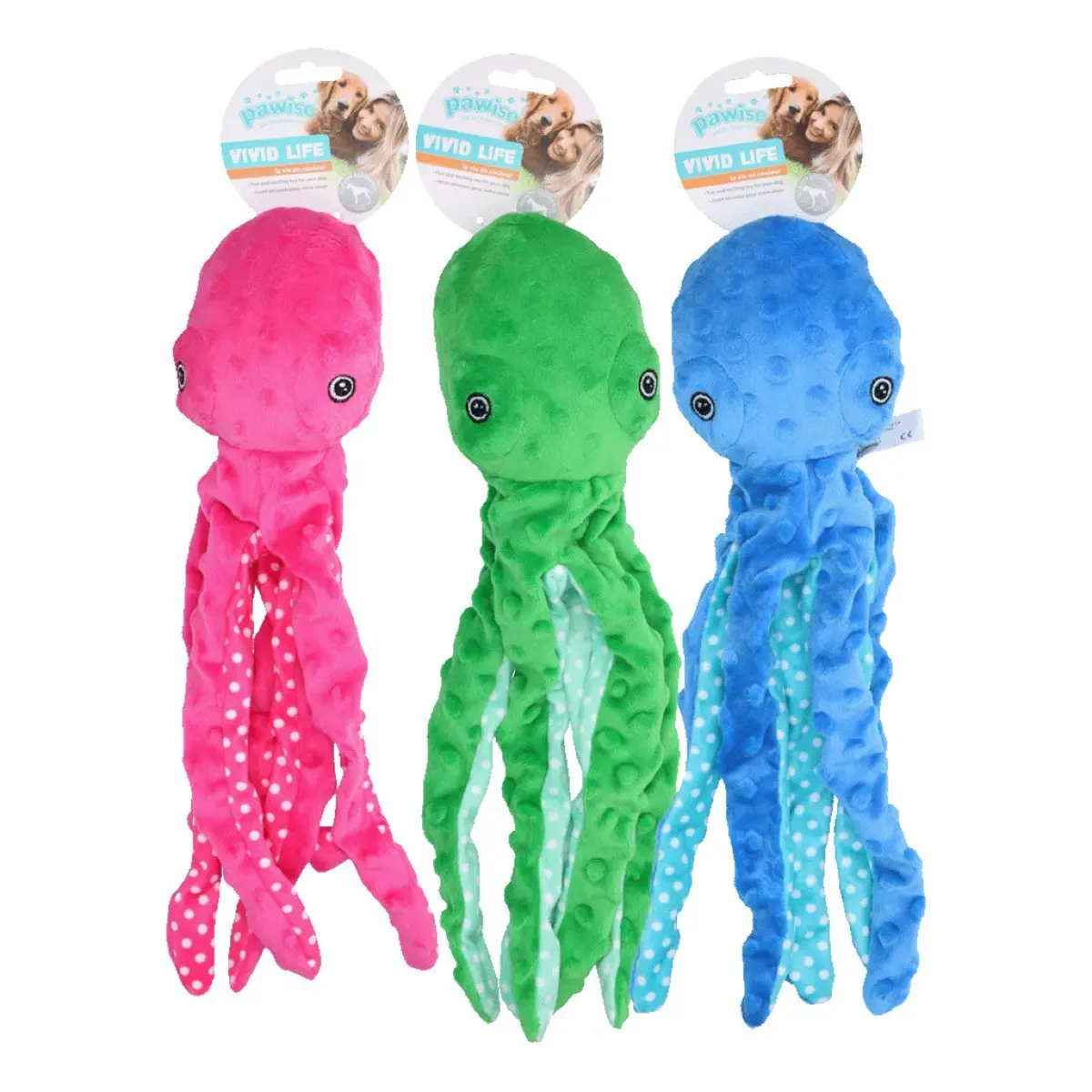 Pawise Hondenspeeltje Plush Octopus Multicolor 1