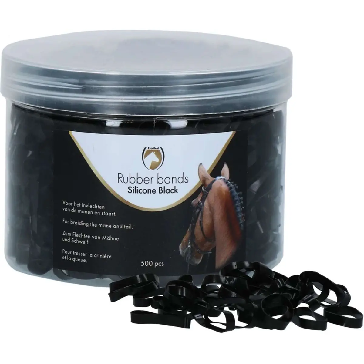 Excellent Horse Elastiekjes Zwart 1