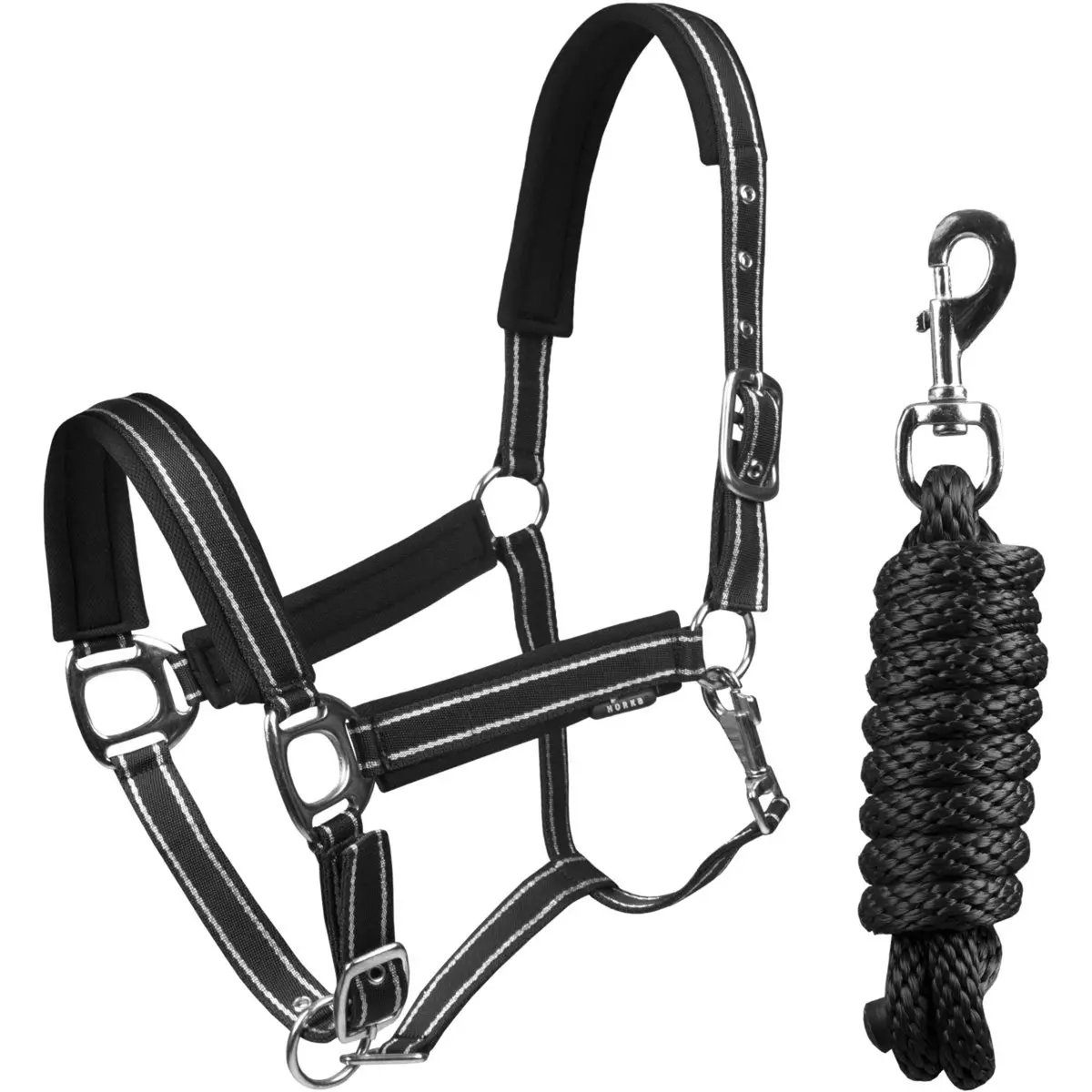 Horka Halsterset Deluxe Zwart/Zilver 1