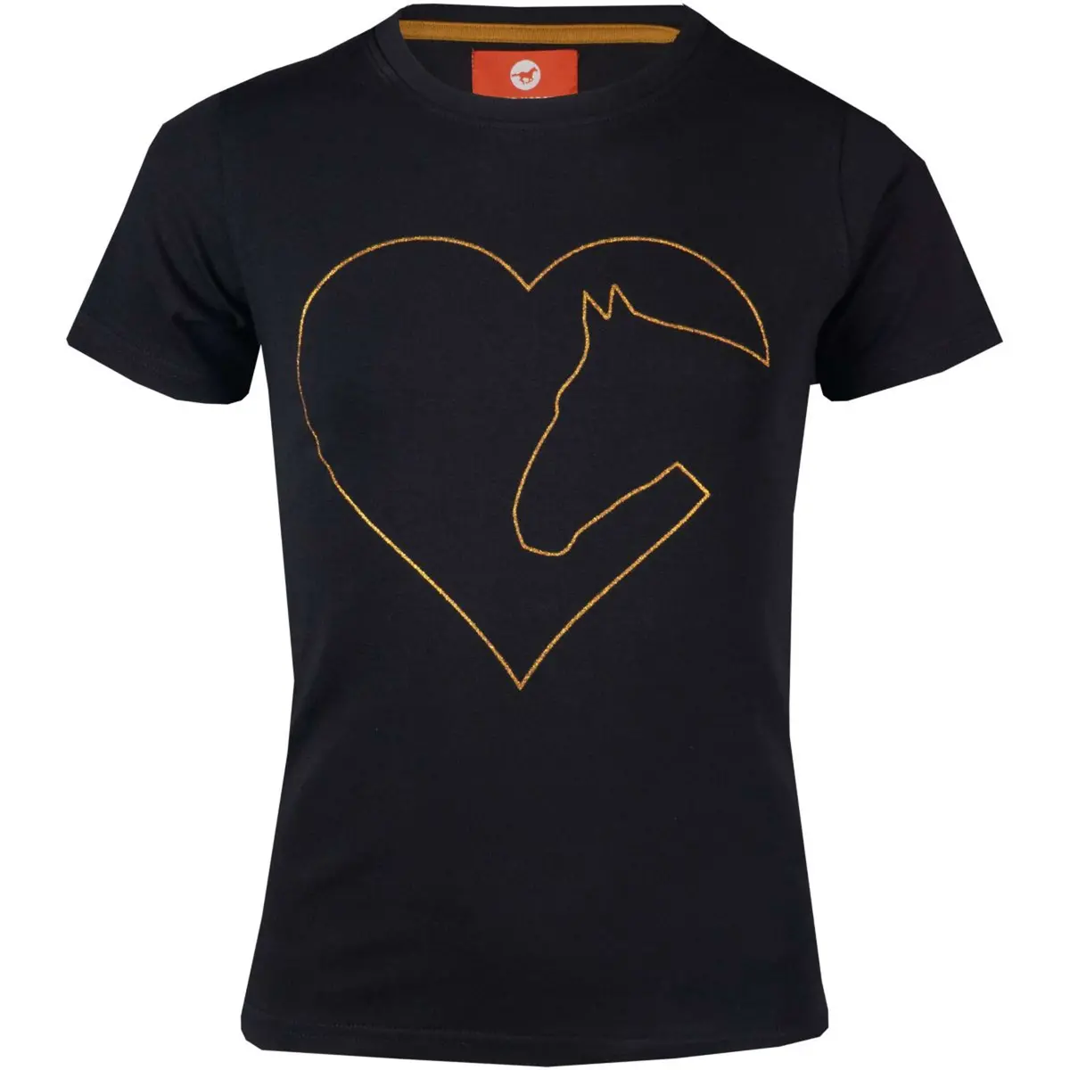Red Horse T-Shirt Toppie Kinderen Zwart/Rose 1