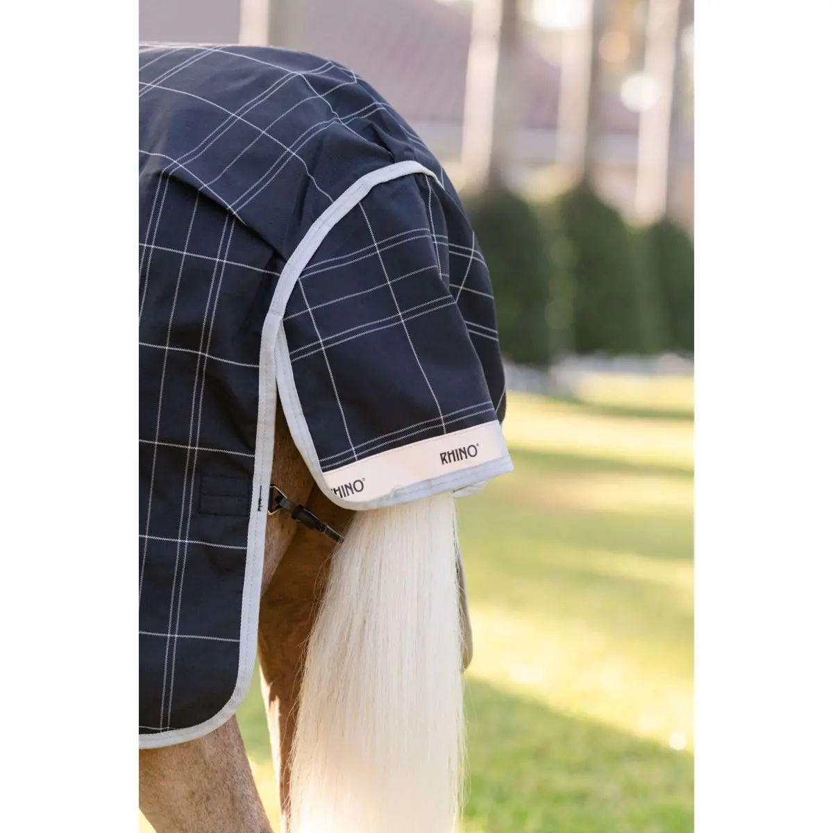 Rhino Wug Pony Turnout 250G Varilayer Black/Grey/White Check/Gray 7