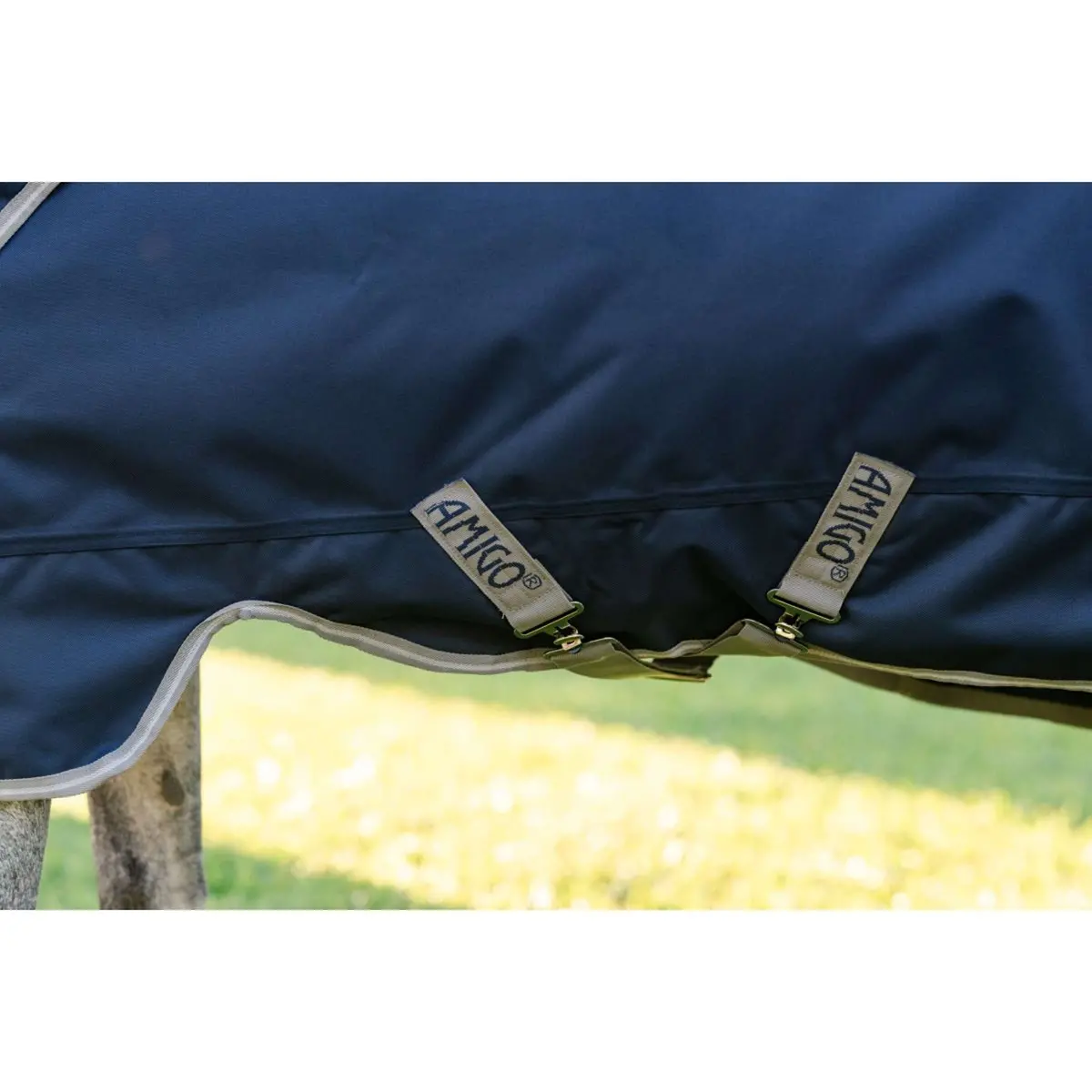 Amigo Turnout Rug 1200D Pony 250G Navy/Titanium Grey/Silver 2